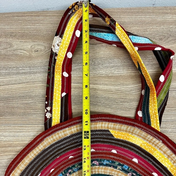 Handmade Multi-Pattern Stitched Somewhere Over the Rainbow Shoulder Bag - Picture 5 of 7